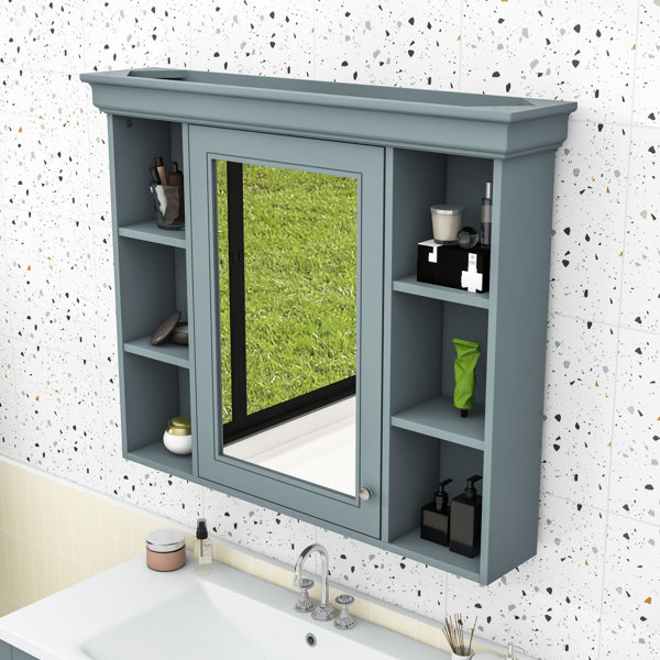 Winston Porter Wynnter Wall Mounted Bathroom with Mirror and